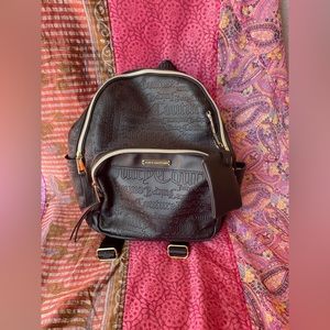 Juicy Couture Faux Black Leather Backpack New Without Tags